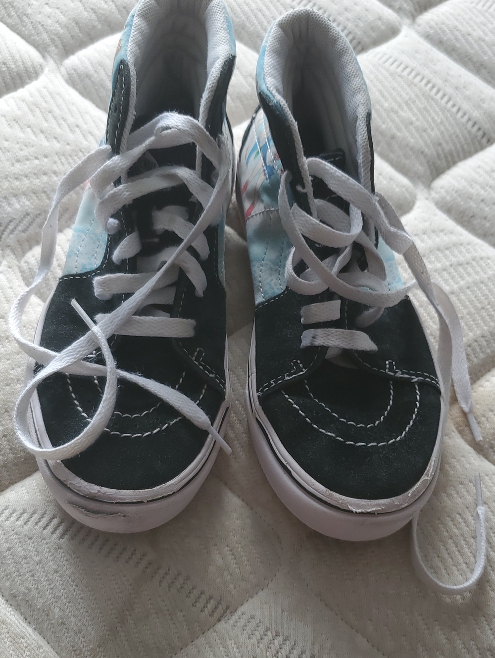 Vans Salior Moon Kids High-Top Sneakers in Black and Light Blue